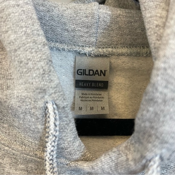 New Gildan medium hooded sweatshirt “taken” embroidered pink lettering feature - Picture 4 of 9